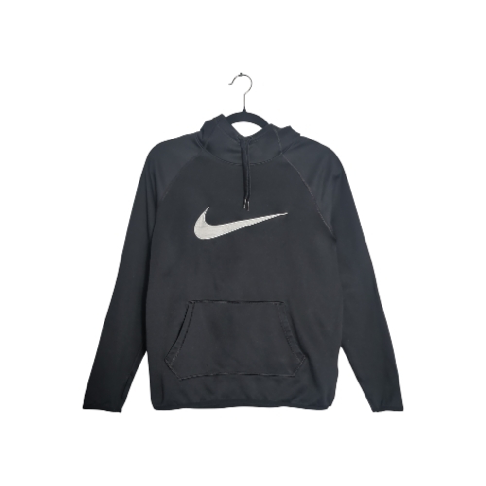 Nike Men's Medium Black Hoodie with White Logo Dri-FIT Performance Athletic